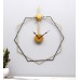 Black & Gold Hexagon Wall Clock